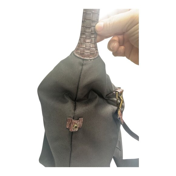 Tommy Bahama Carry-On/Beach Canvas Brown Duffle Tote Bag Leather Bag Paradise - Picture 5 of 12